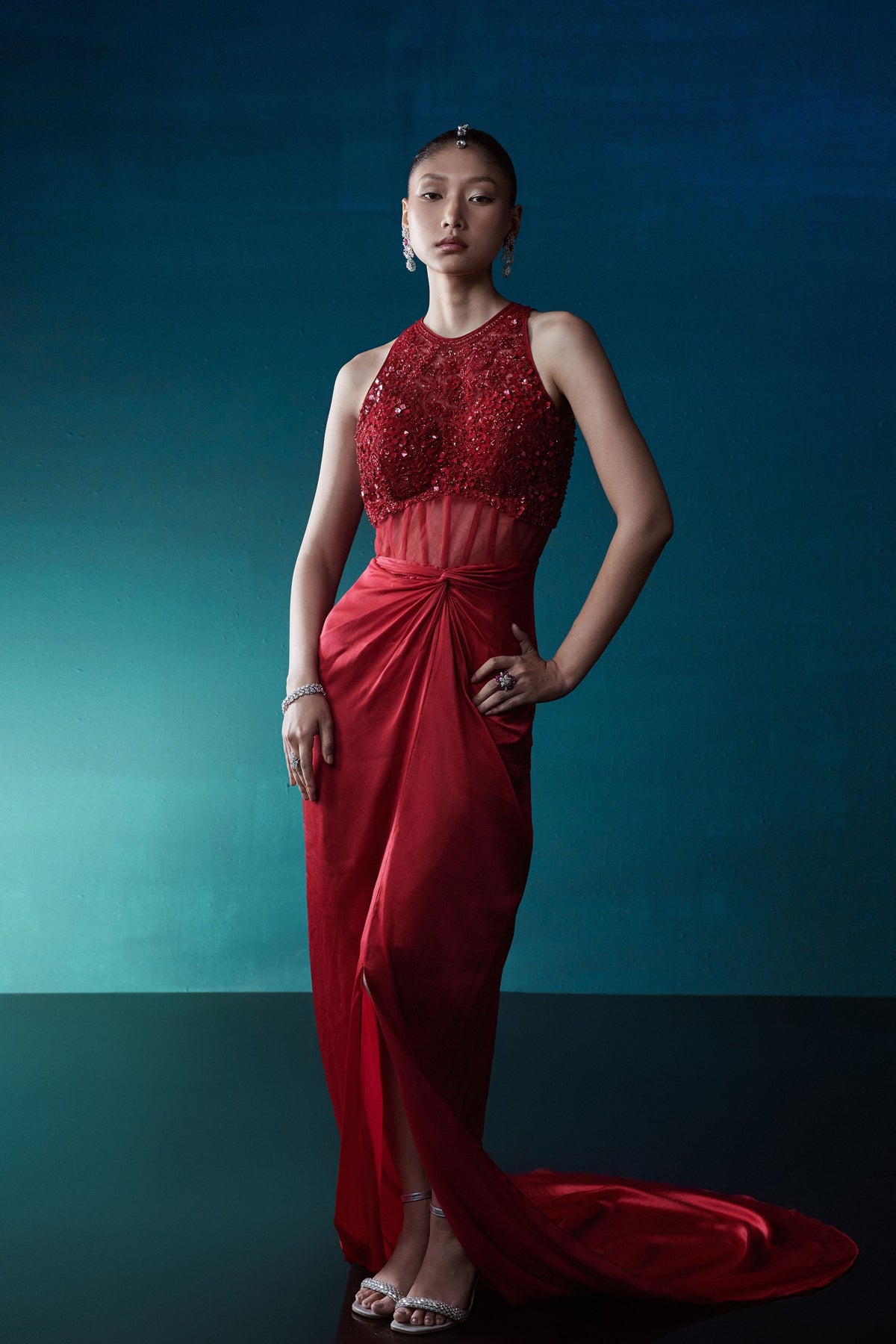 Red Cocktail Gown