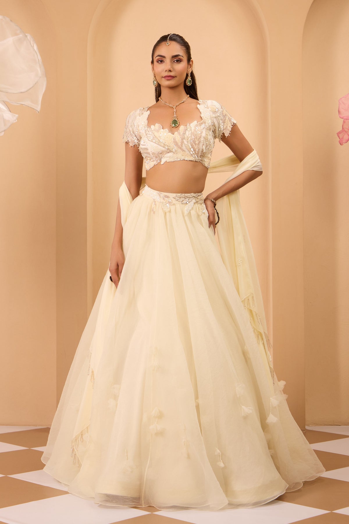 Orgnaza Lehenga Set