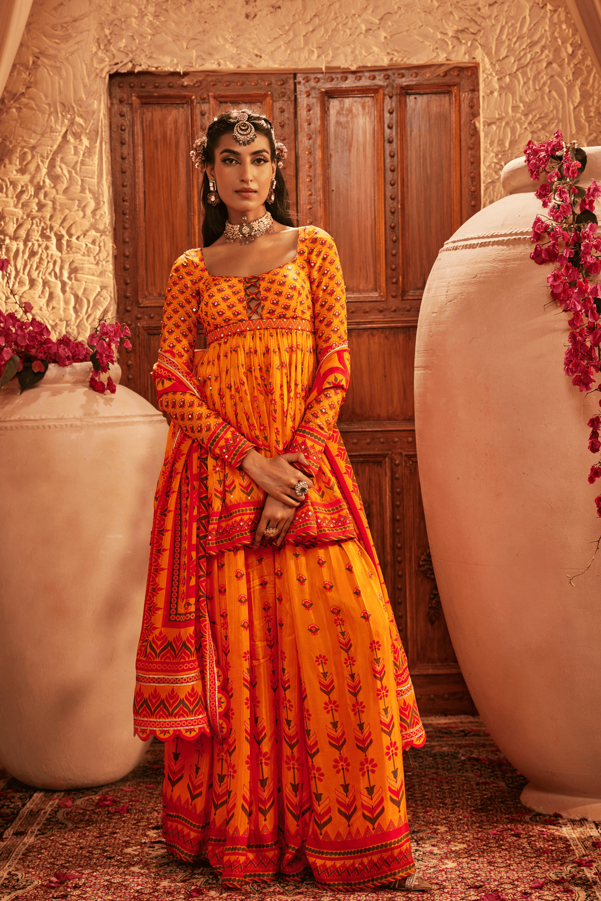 Lucia Embroidered Sharara Set