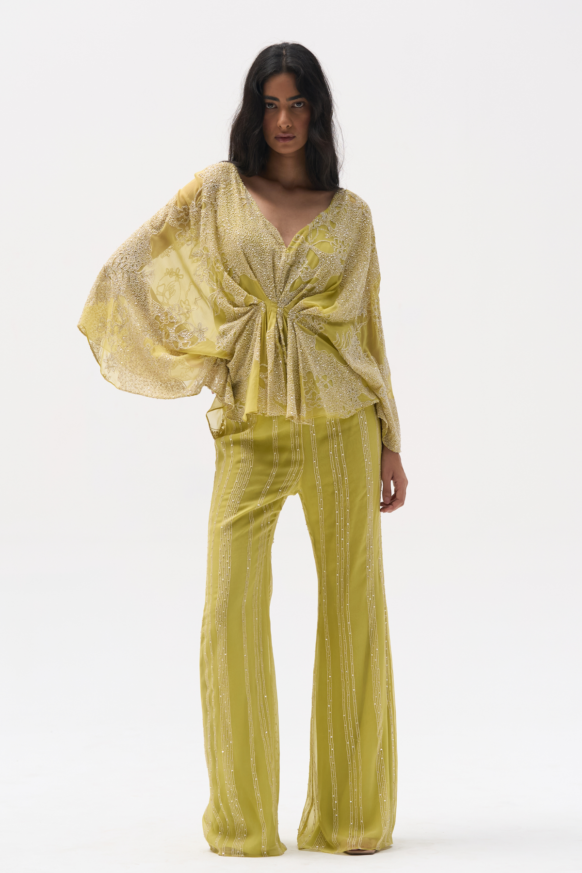 Dot Citrus Ivory Botanical Wing Co-ord Set