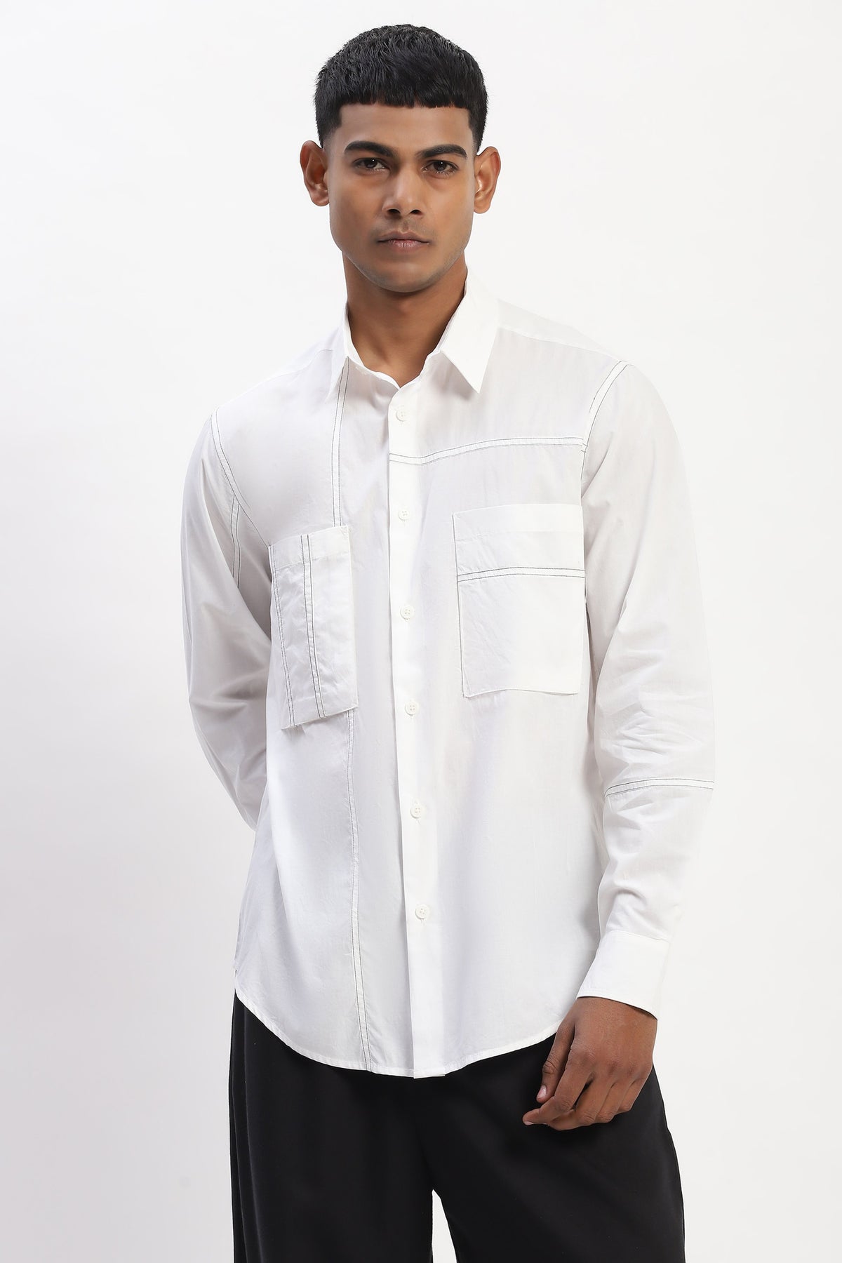 Tonal Patchwork Shirt