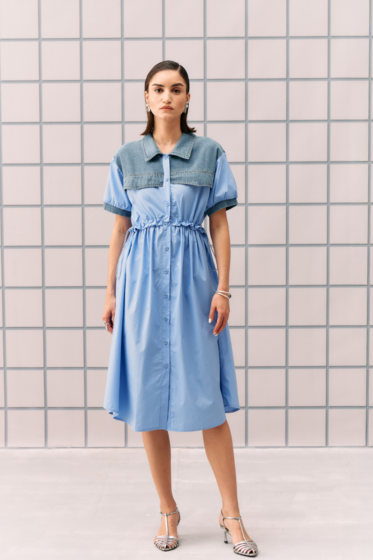 Powder Blue Coron Dress