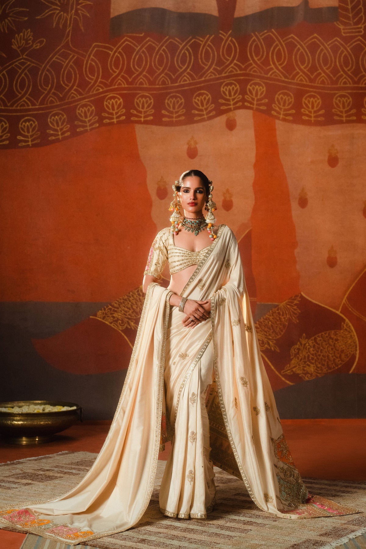 The Bombat Barfi Saree With veil and Stole