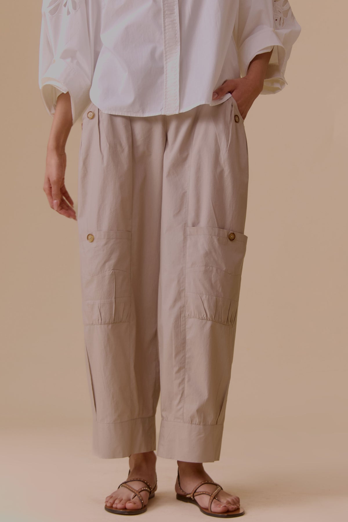 Beige Manya Pant