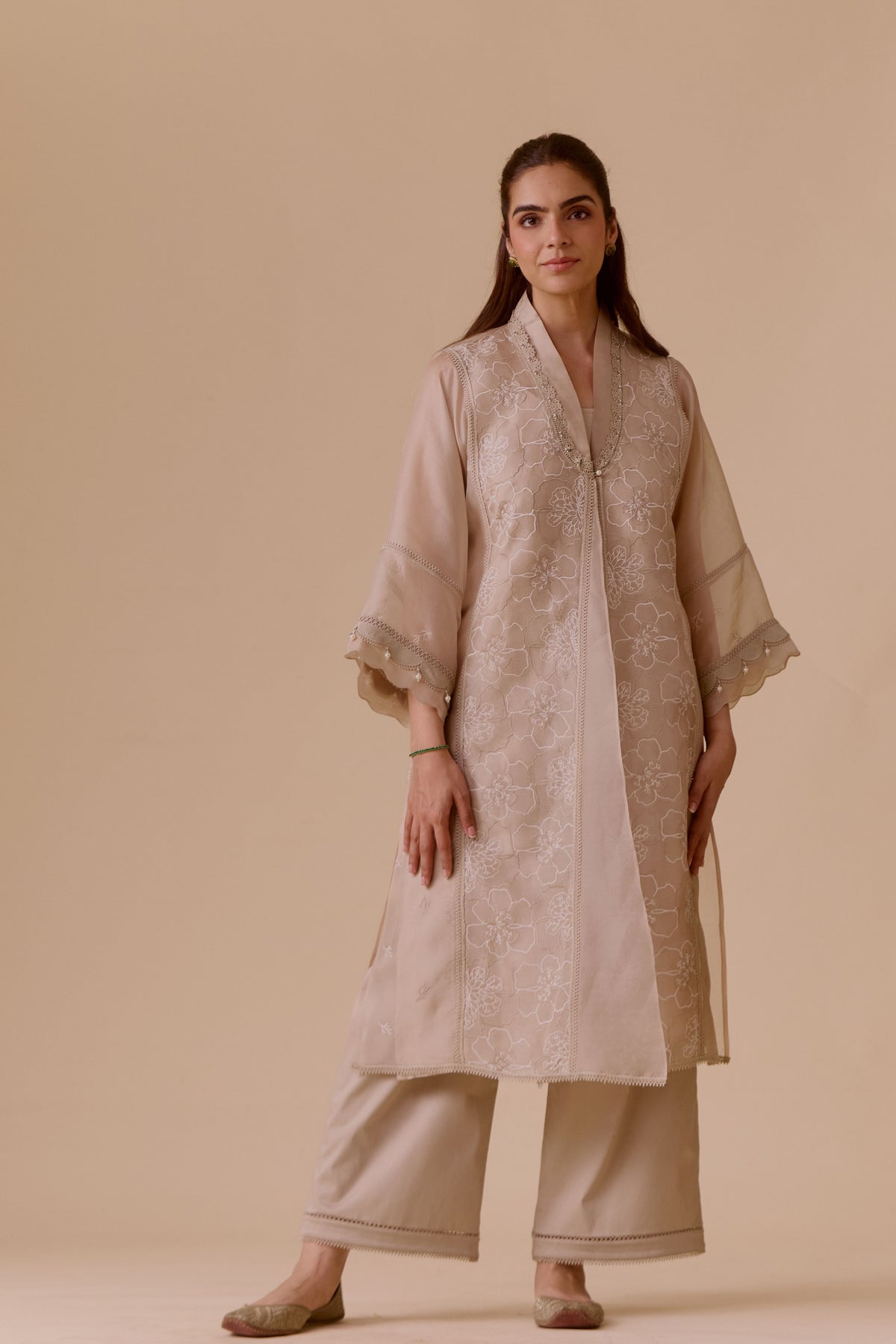 Ambreen Beige Kurta Set