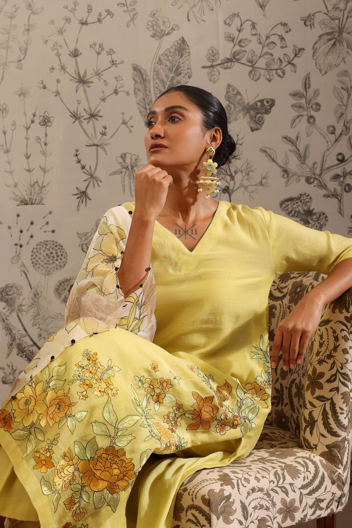 Vakya Yellow Kurta Set