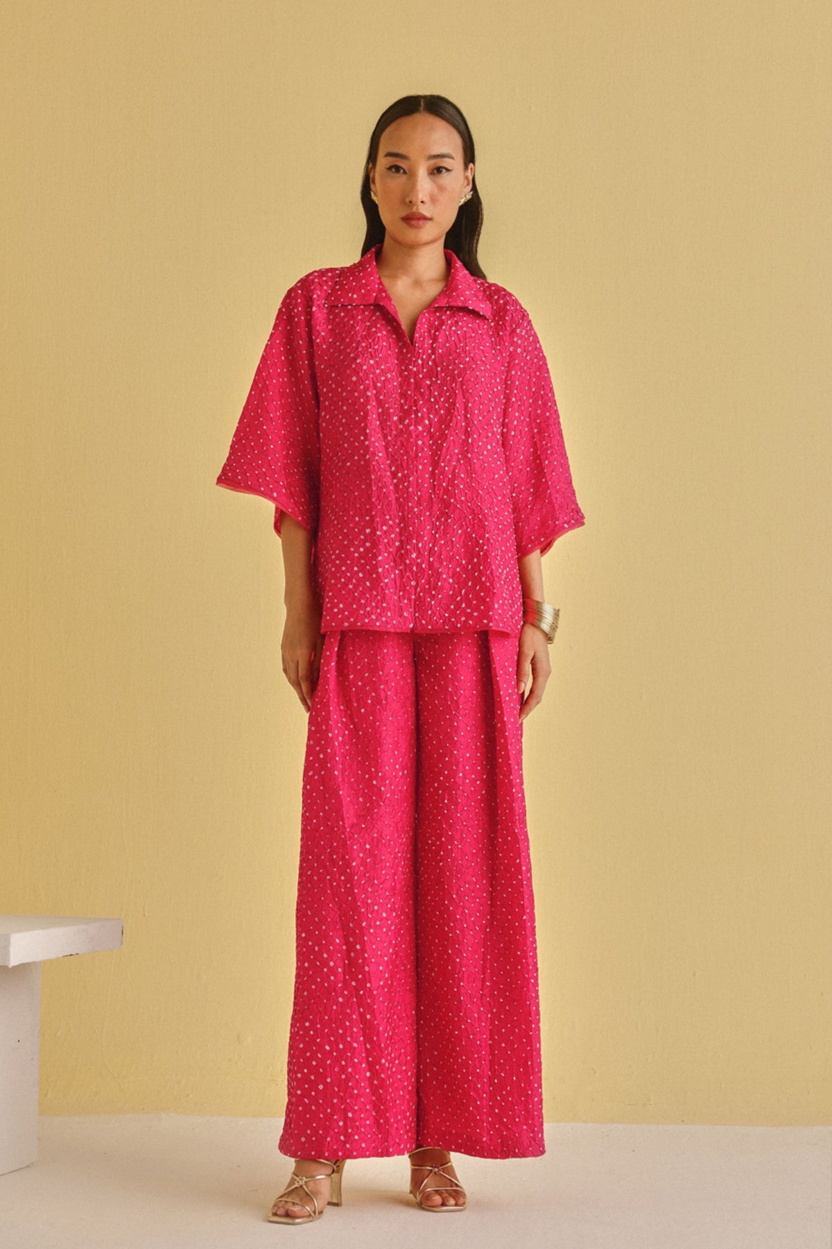 Bandhani Box Pleat Pants