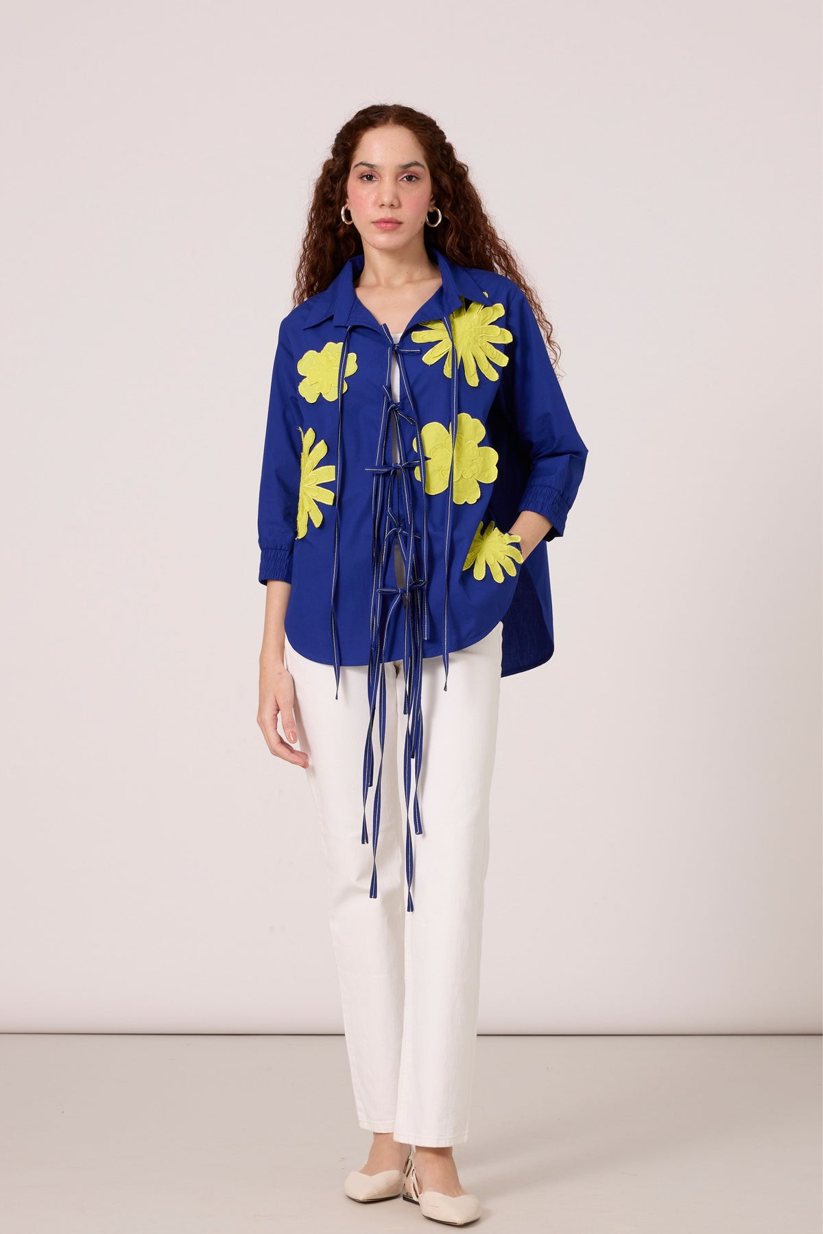Ariel Applique Cosmic Blue Shirt