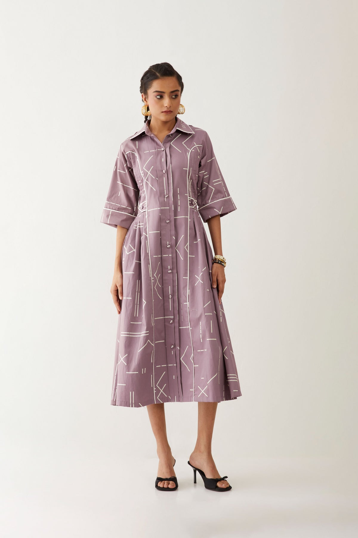 Amelia Dress In Contra Print