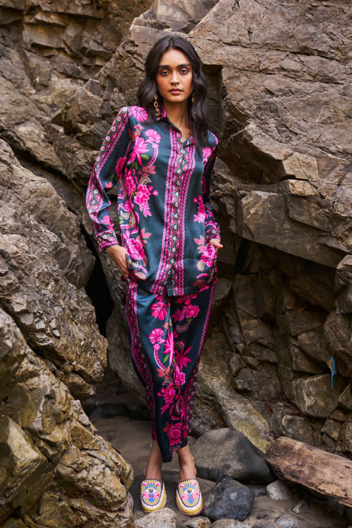 Contrast Floral Co-ord Set