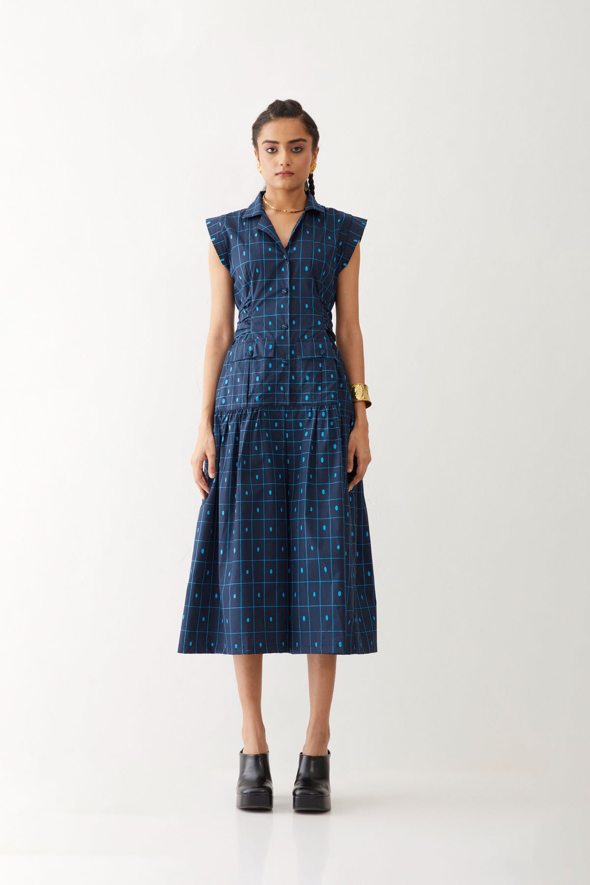 Agnes Dress In Checker Print