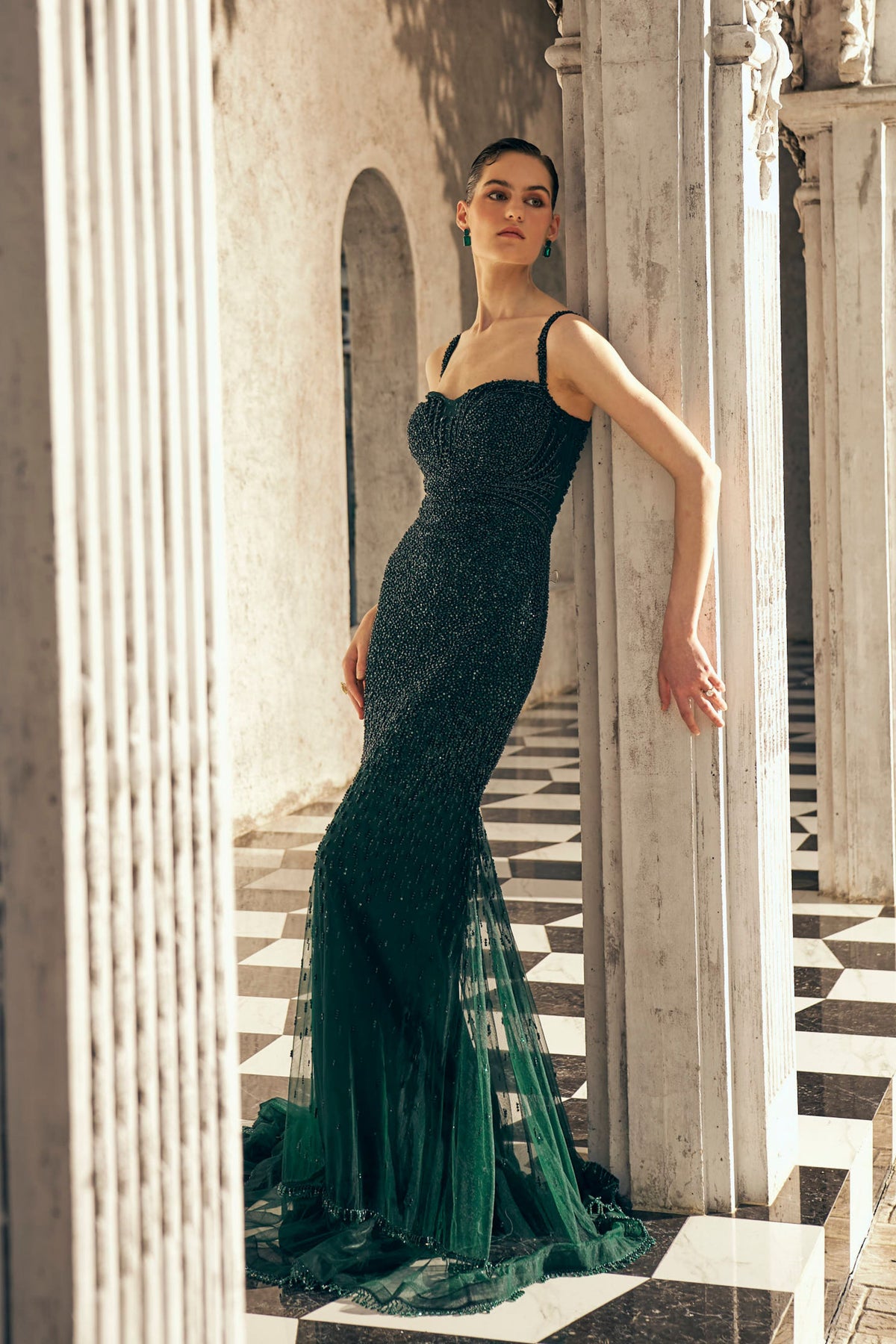 Bottle Green Gown