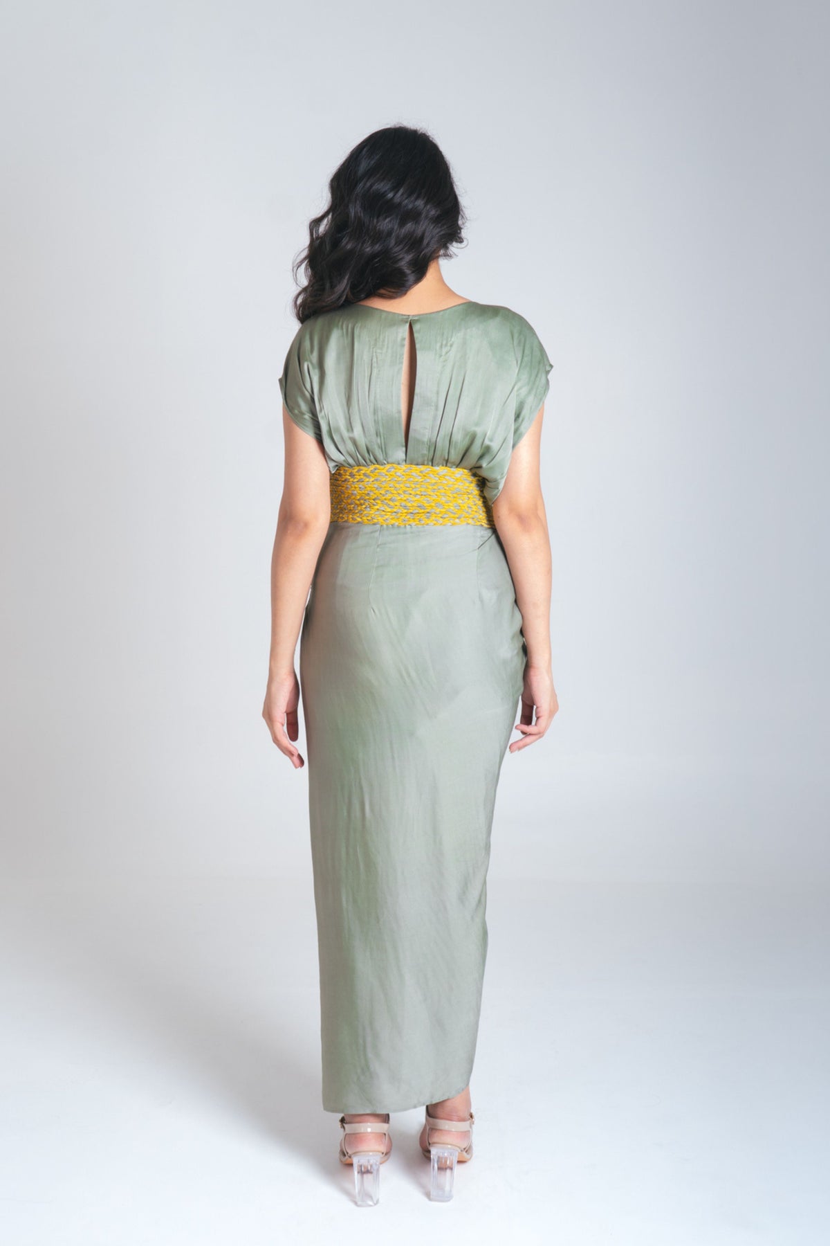 Yellow-green Cocktail Gown