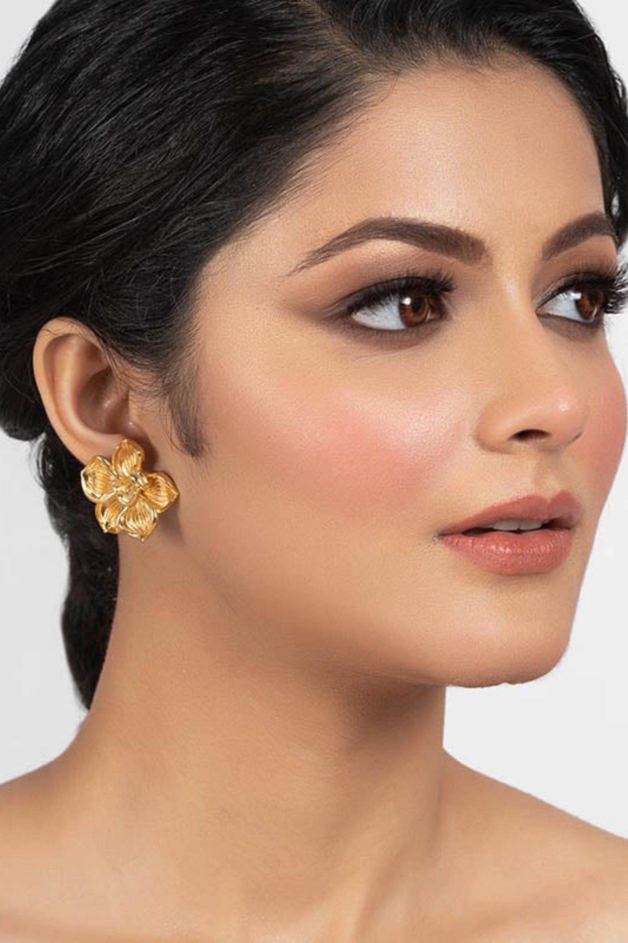 Matte Gold Earrings Elahe