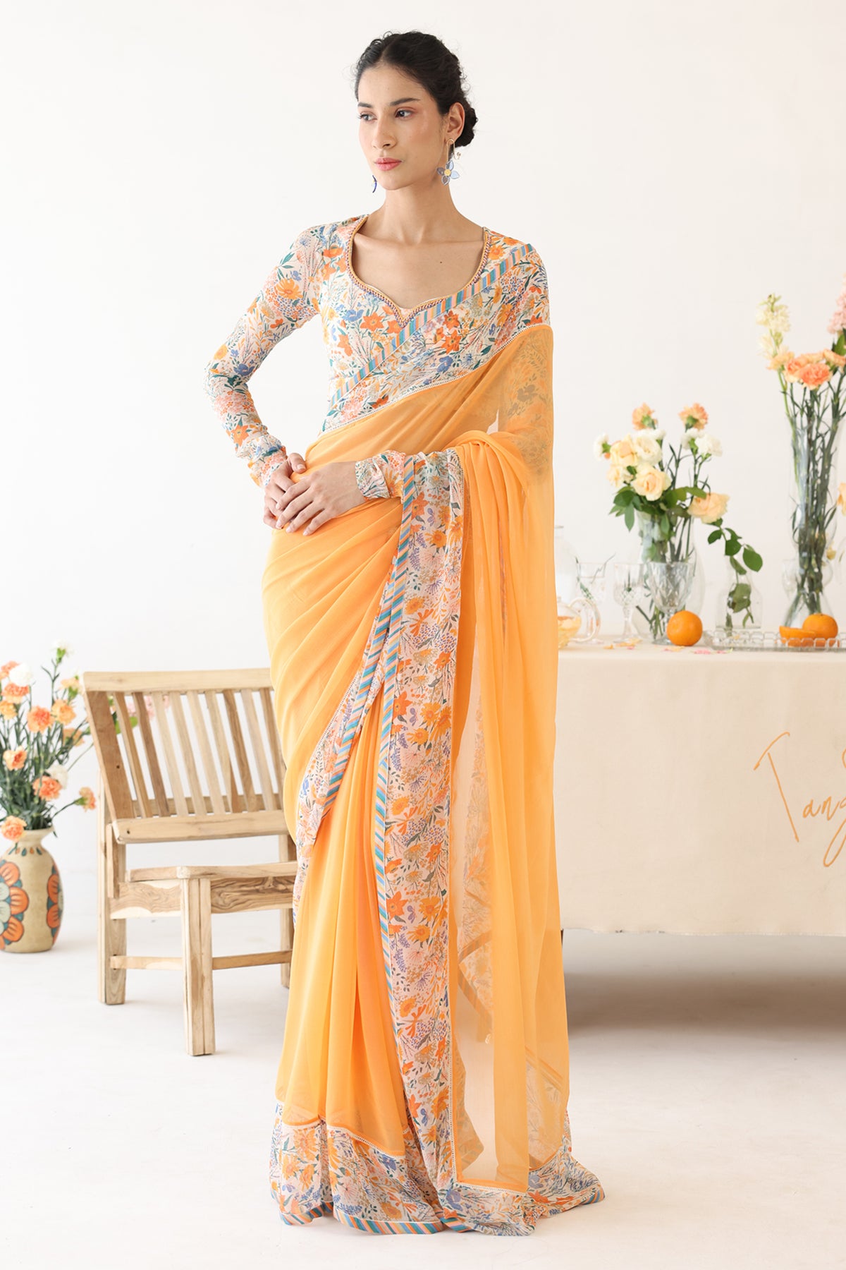 Tangelo Saree