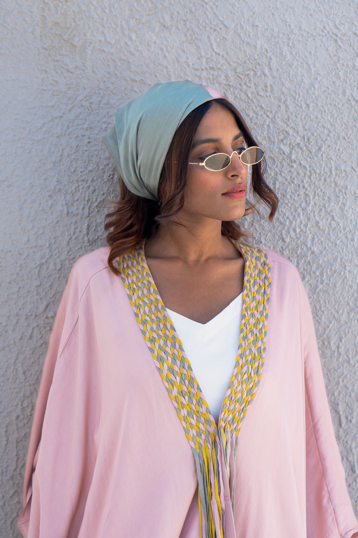 Pink Braided Short Cape