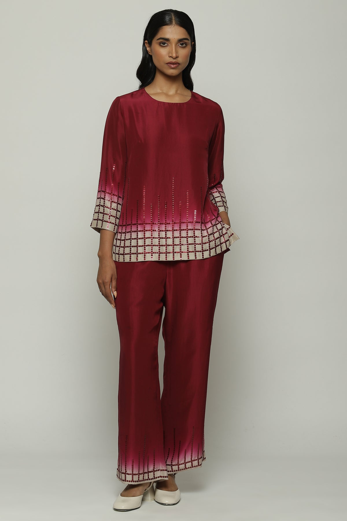 Checks Sequins Tunic