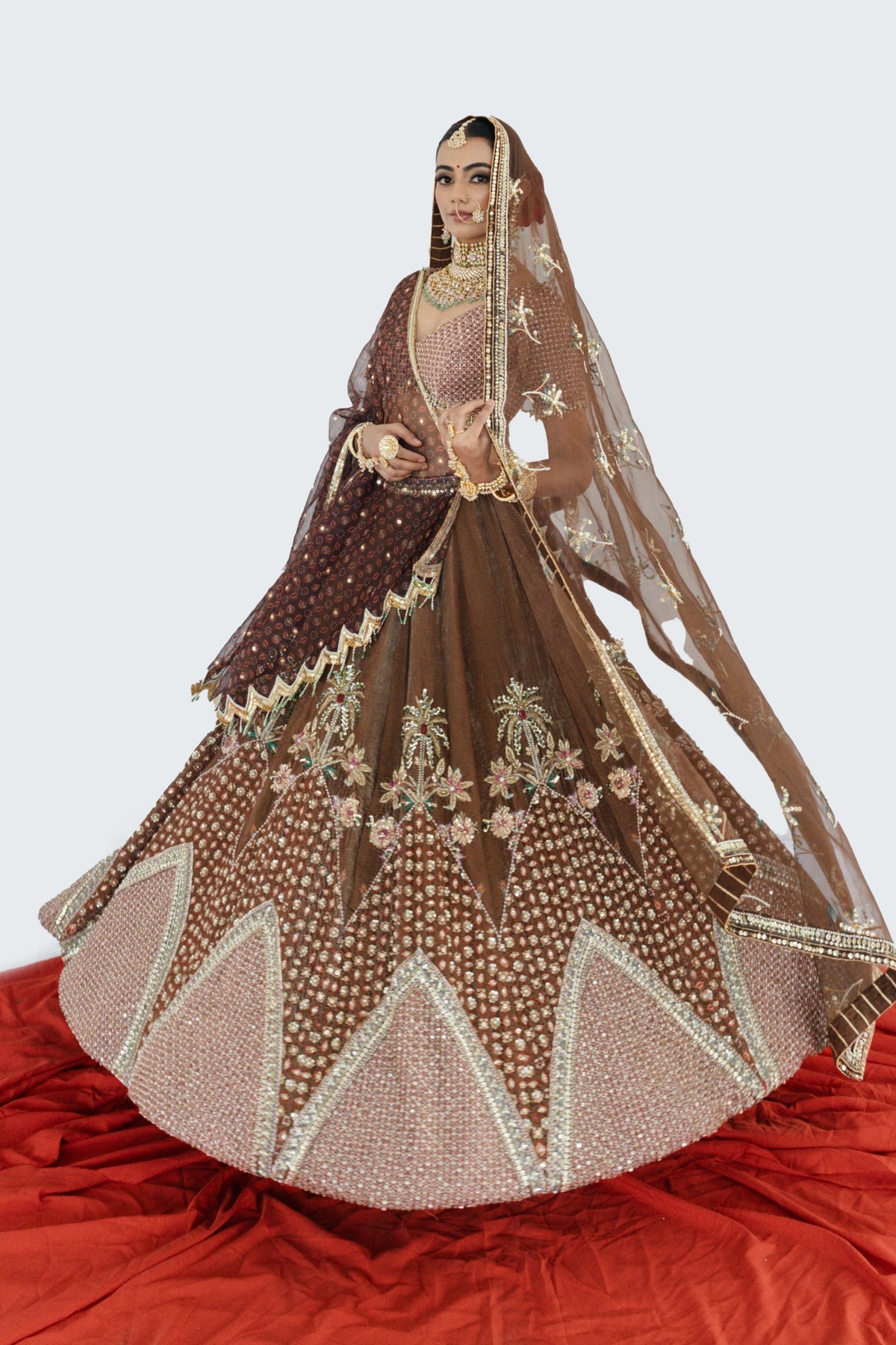 Katha Lehenga Set