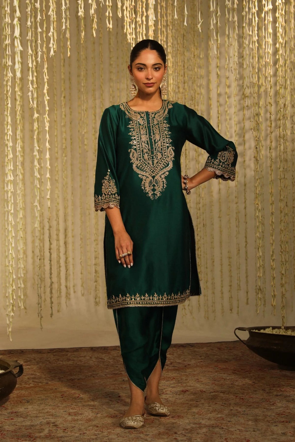Amayra Emerald Green Kurta Set