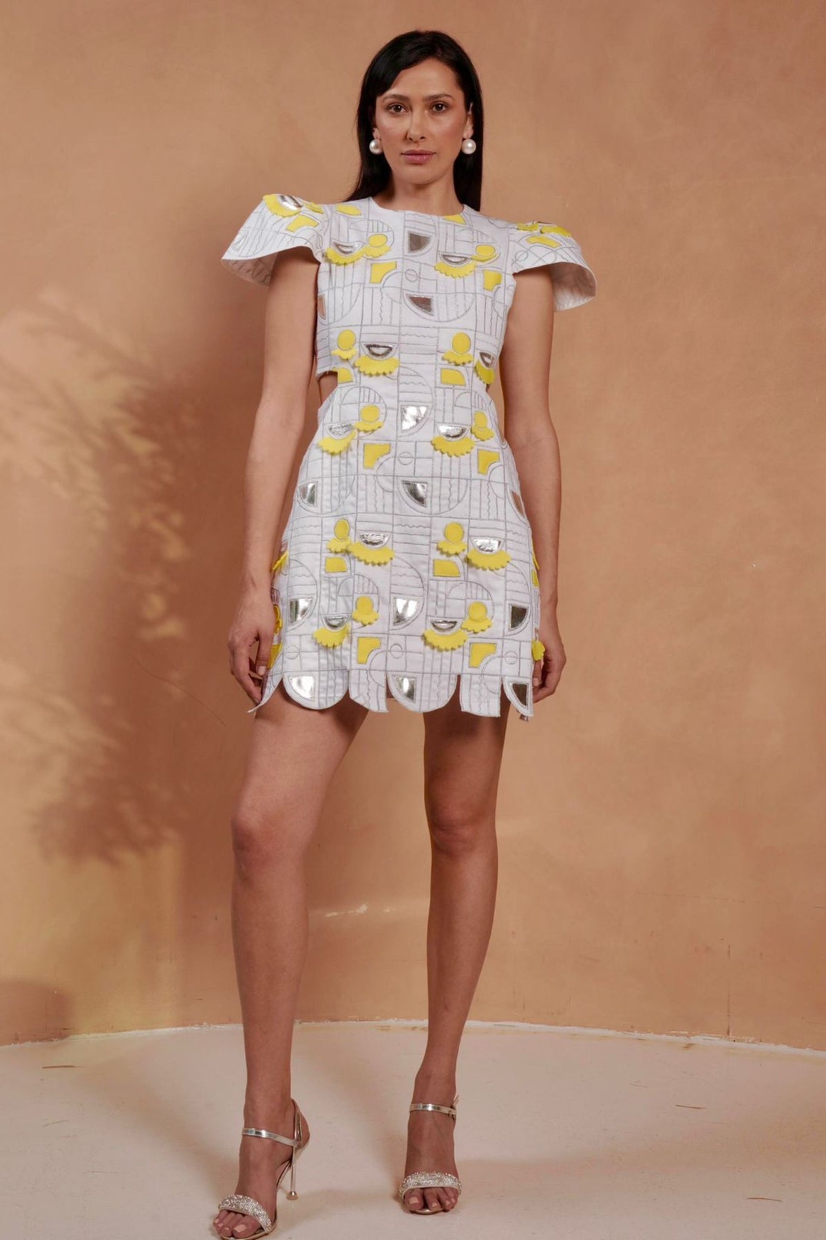 Mettalic Applique Dress