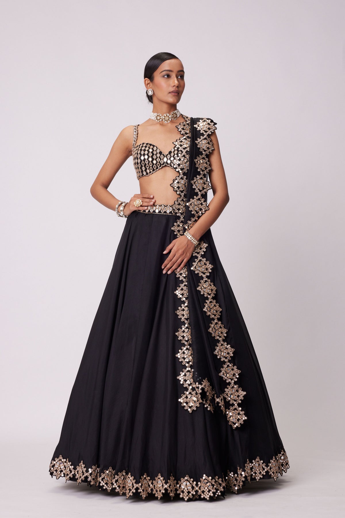 Black Lehenga Set