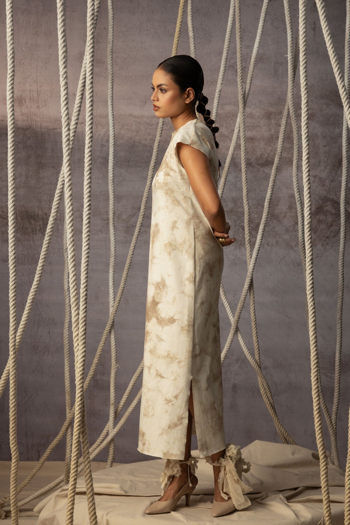 Ivory Hand-Dyed Dress