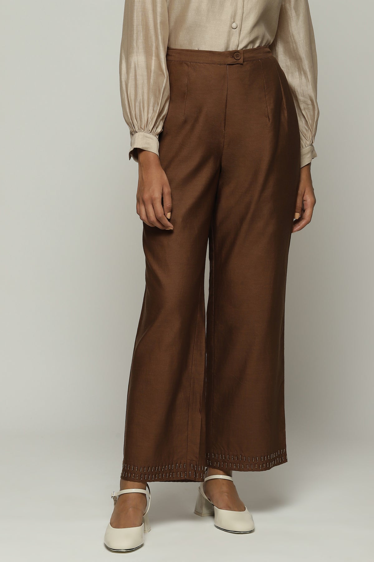 Beads Dash Chocolate Trouser