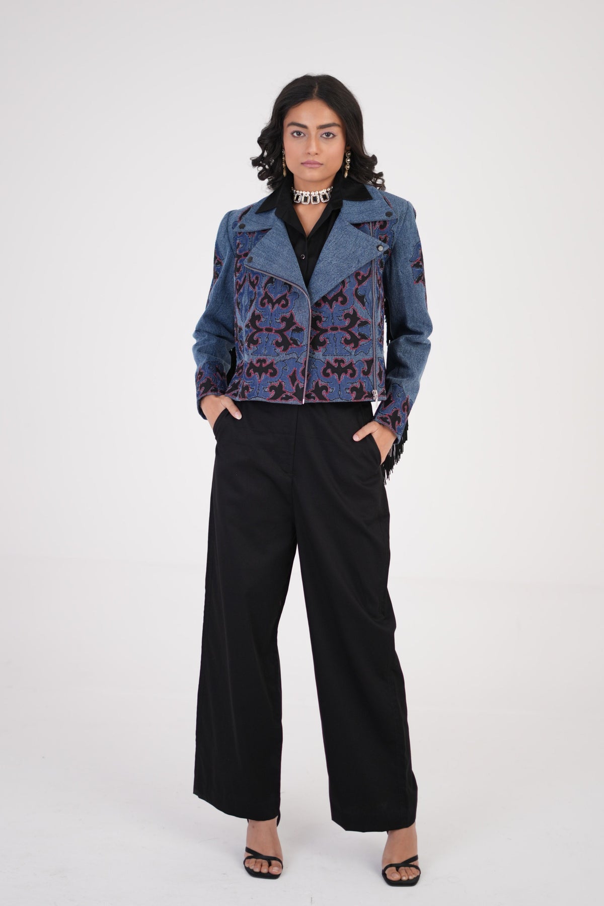 Artful Denim Statement Jacket