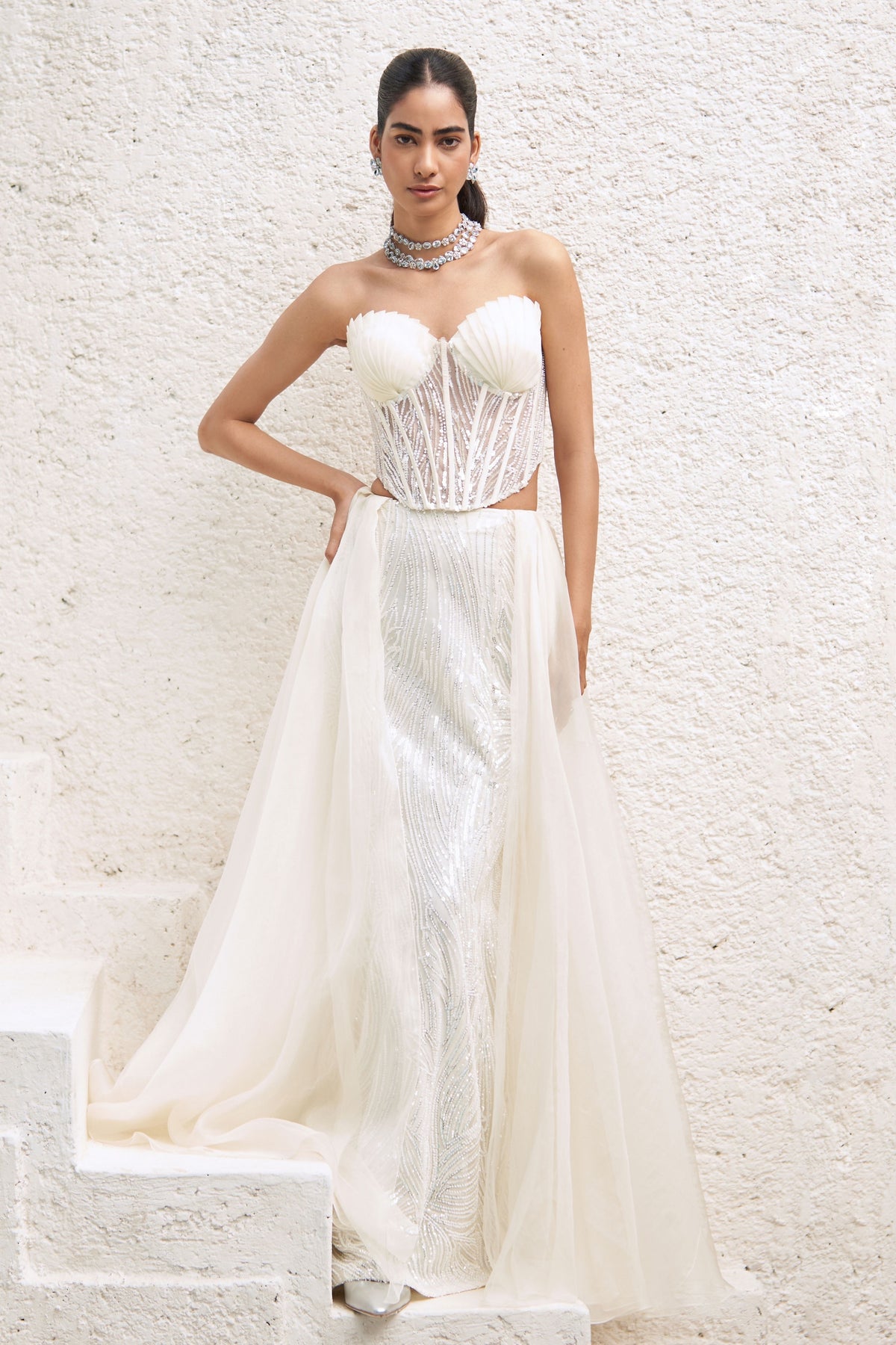 Tazeer Corset Top-skirt Set