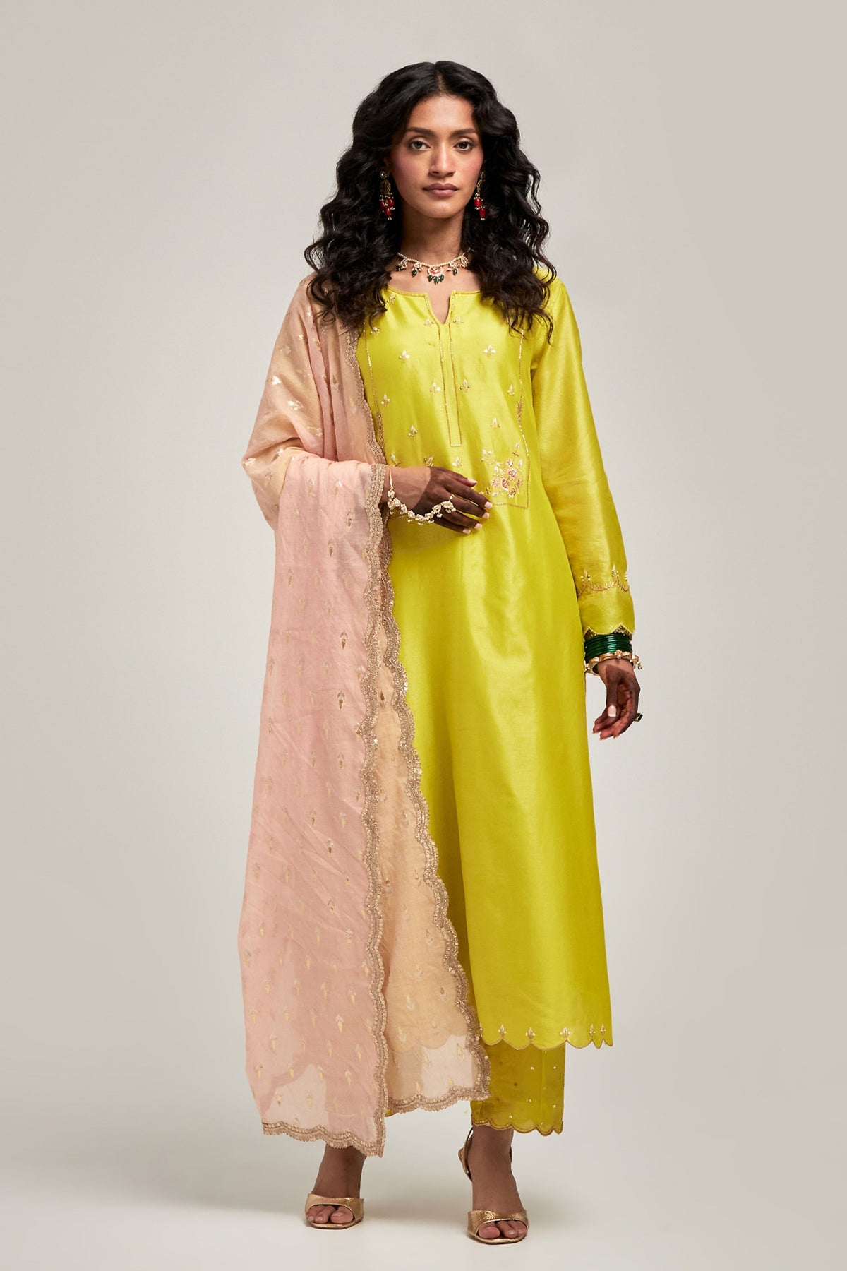 Lime Kurta Set