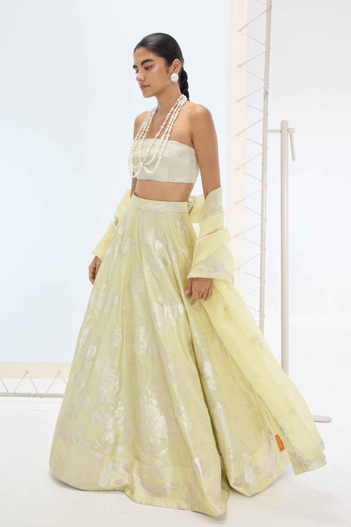 Sylvie Lehenga Set in Pistachio