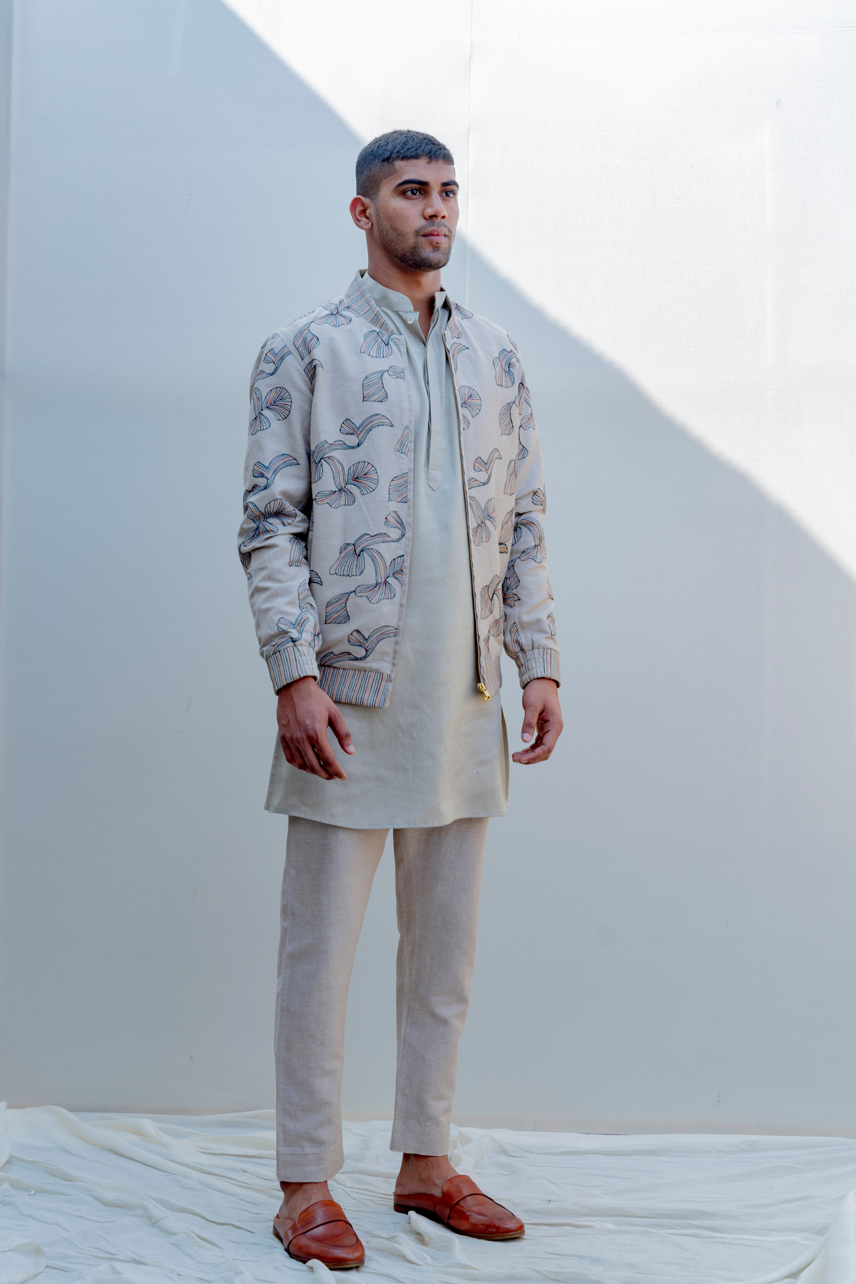 I and you jacket set in beige