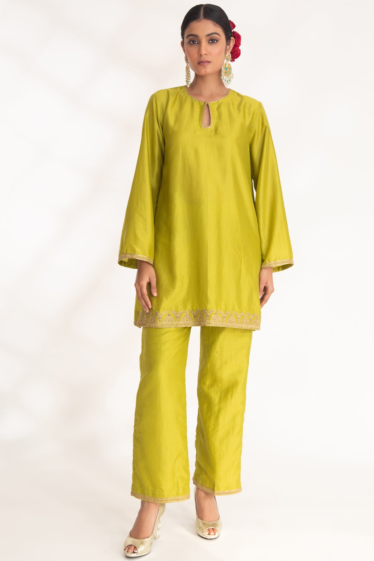 Mango Green Aavya Tunic Set
