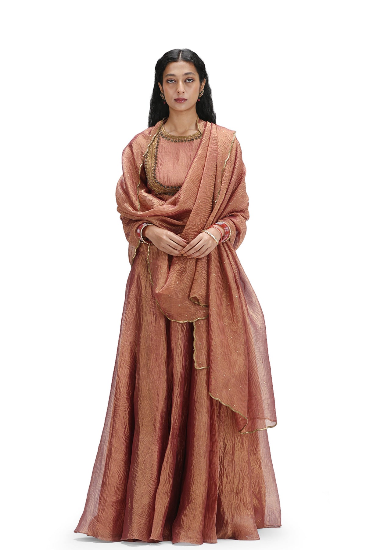 Manorama Burnt Peach Lehenga Set