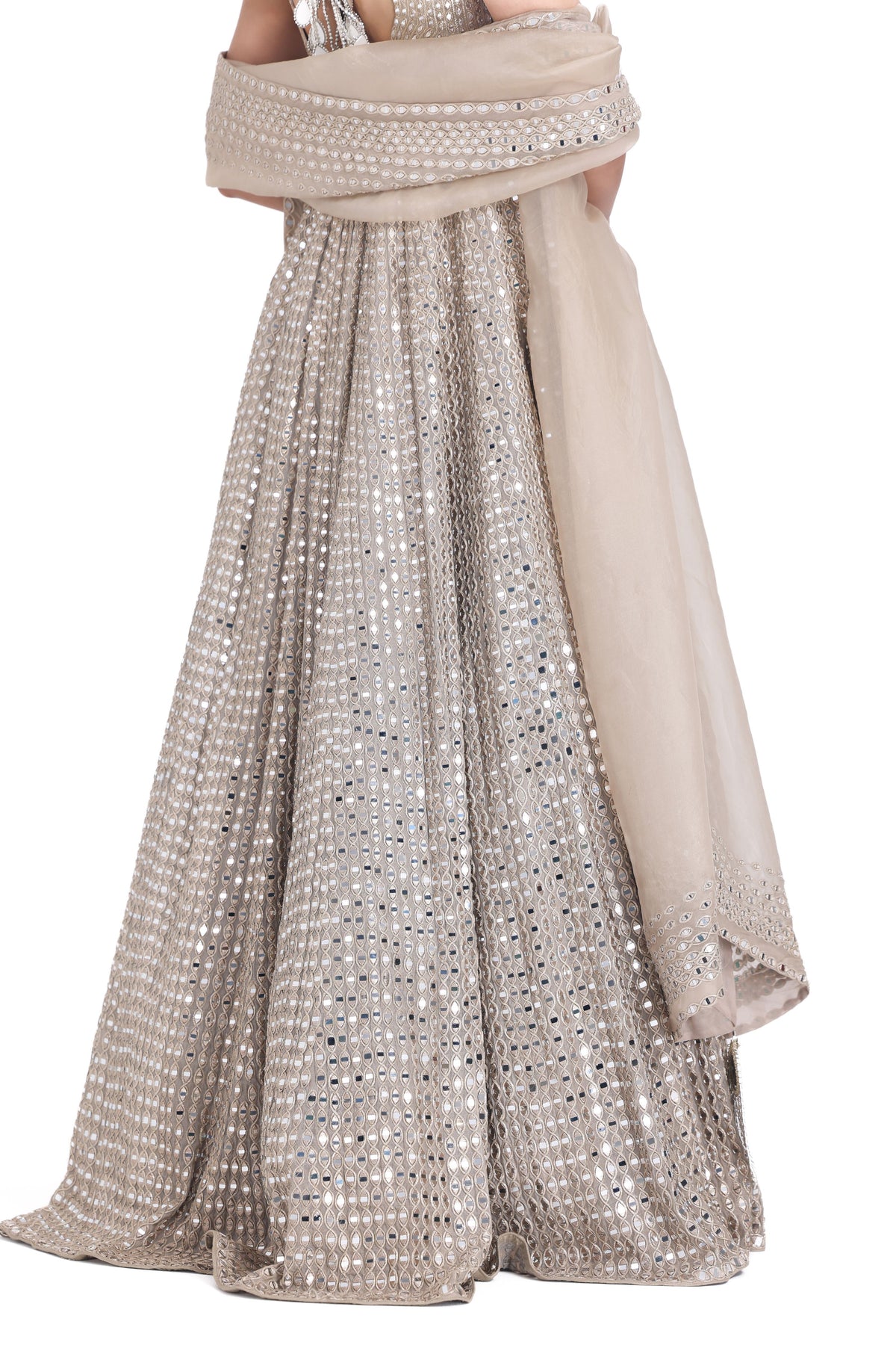 Moon Grey Anarkali set