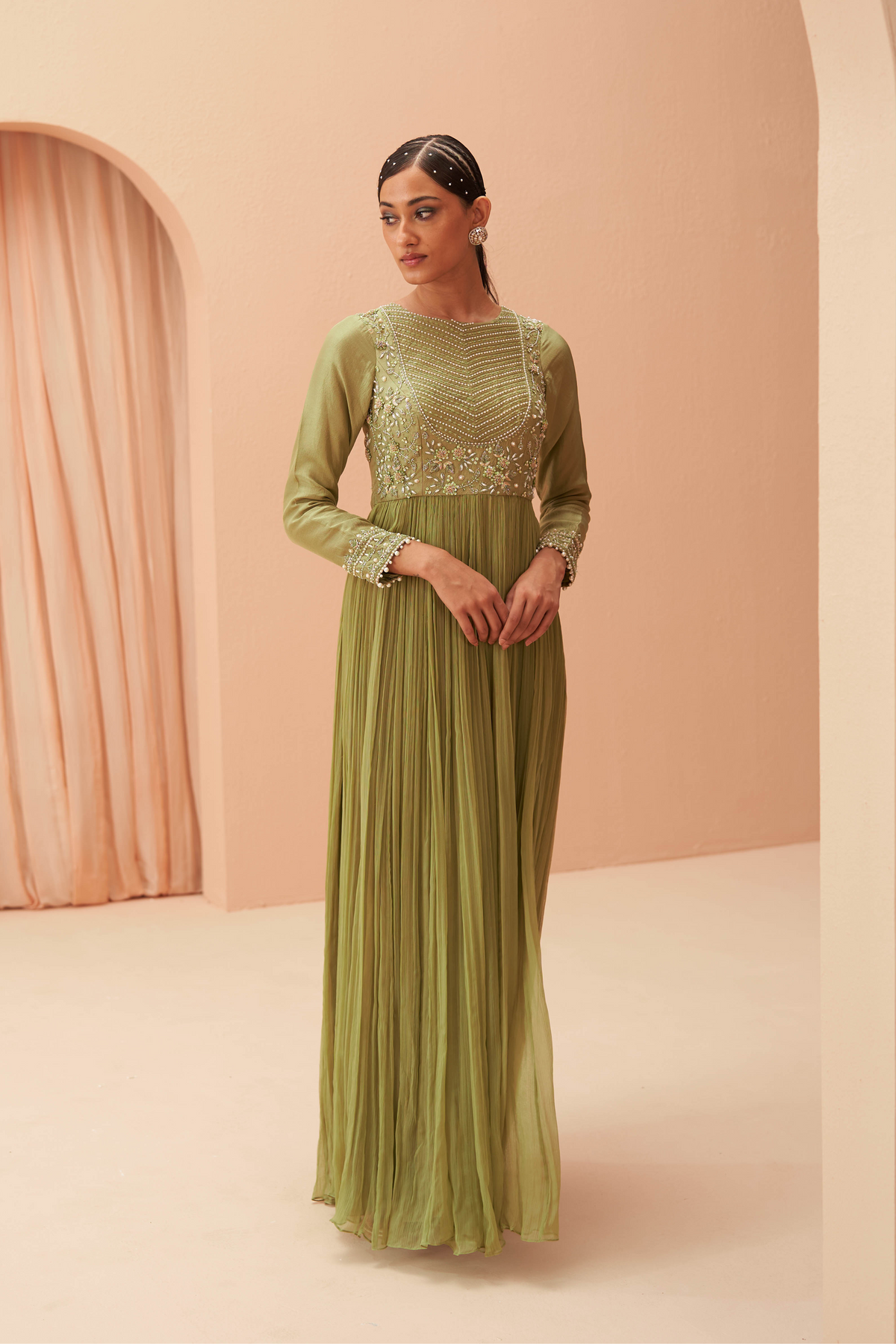 Jade Anarkali Set