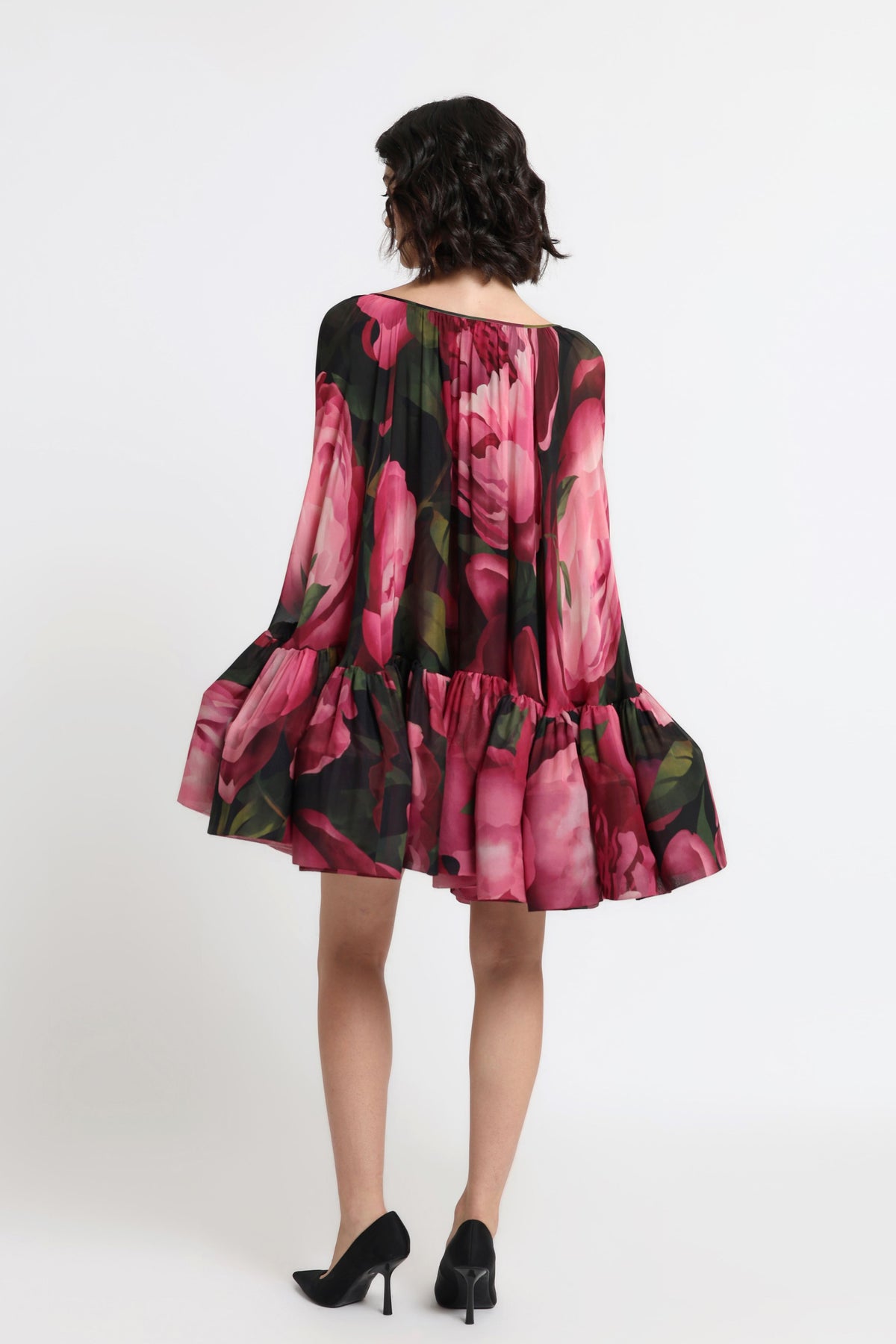 Boat Neck Trapeze Dress