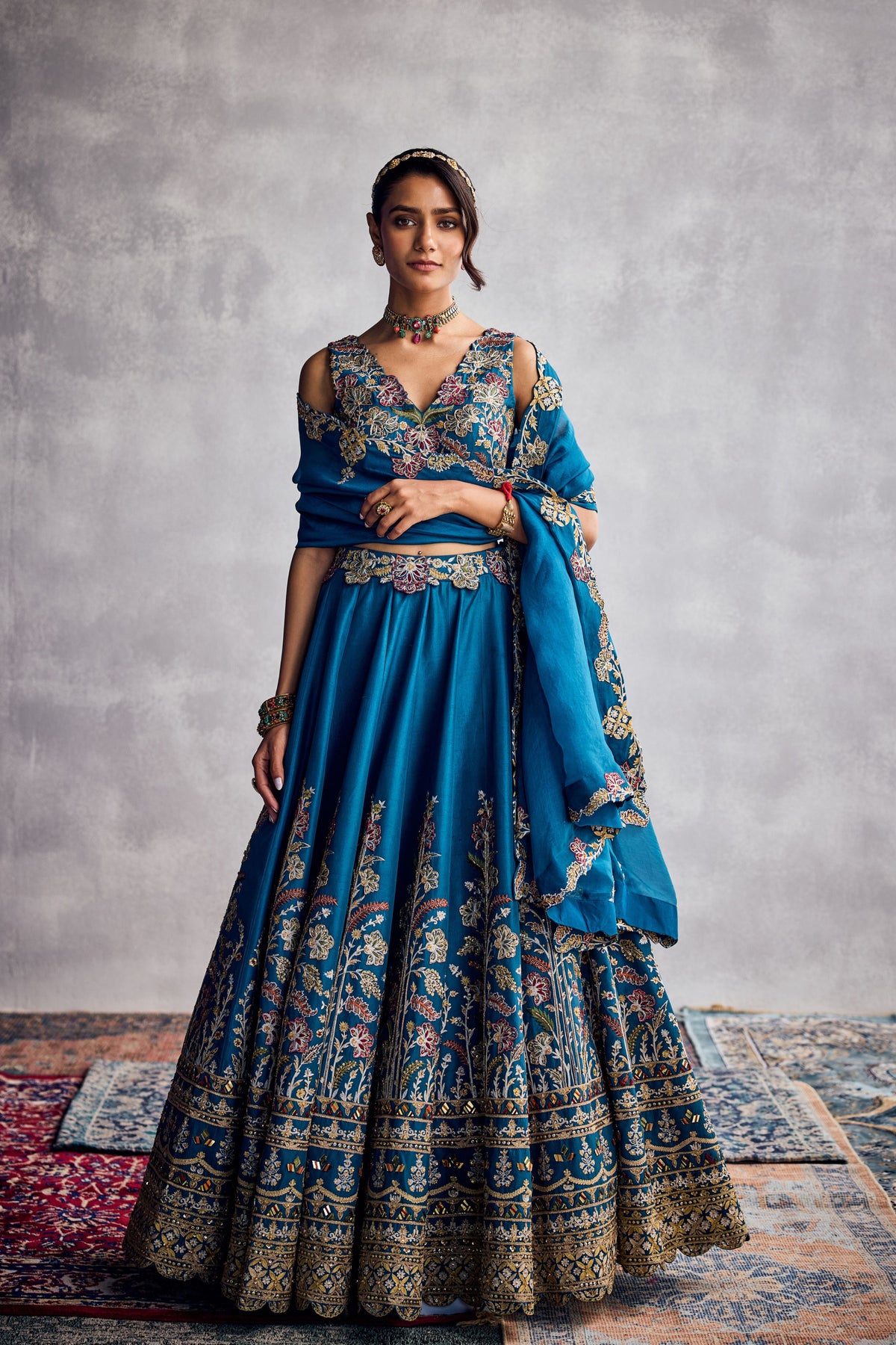 Deep Ocean Blue Lehenga Set