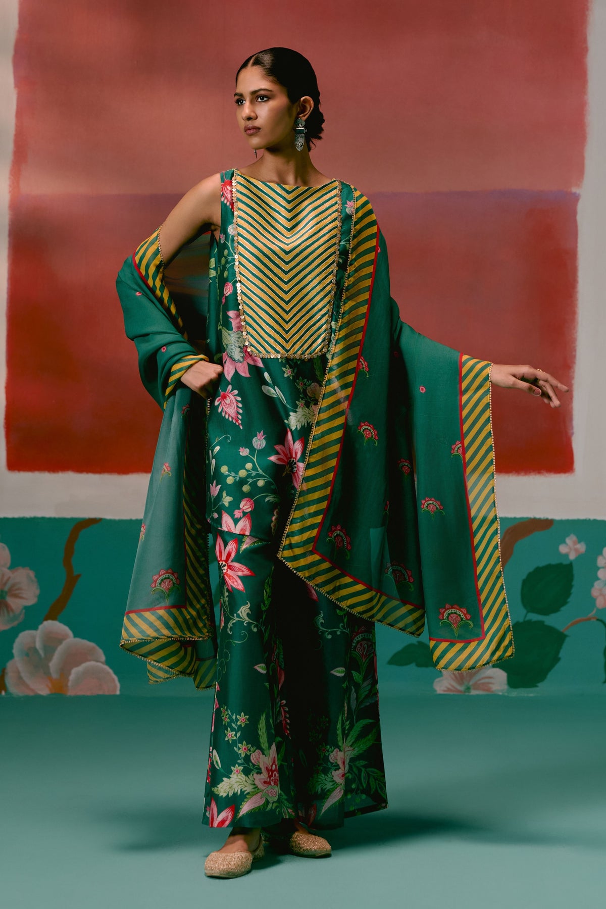 Green Chintz Kurta Set