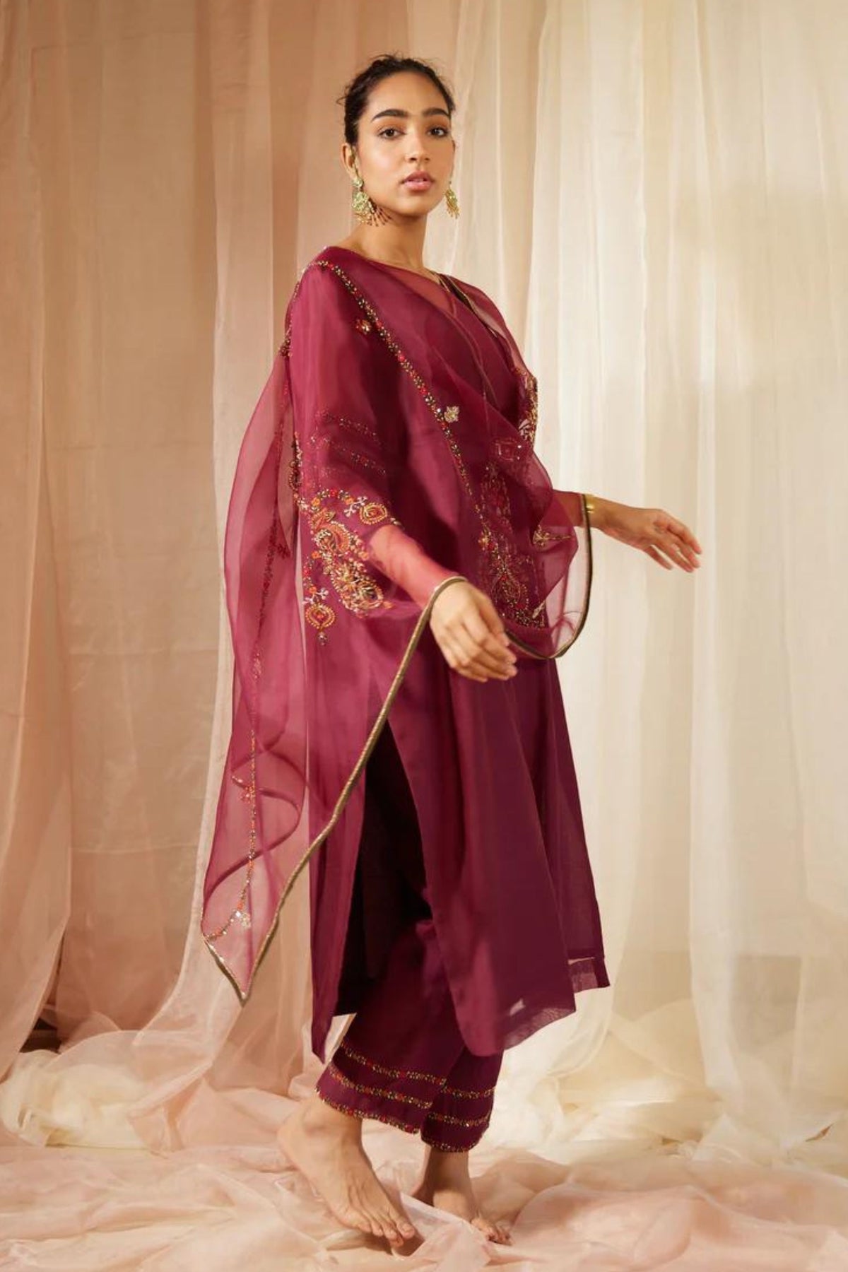 Purple Dhuleti Dupatta
