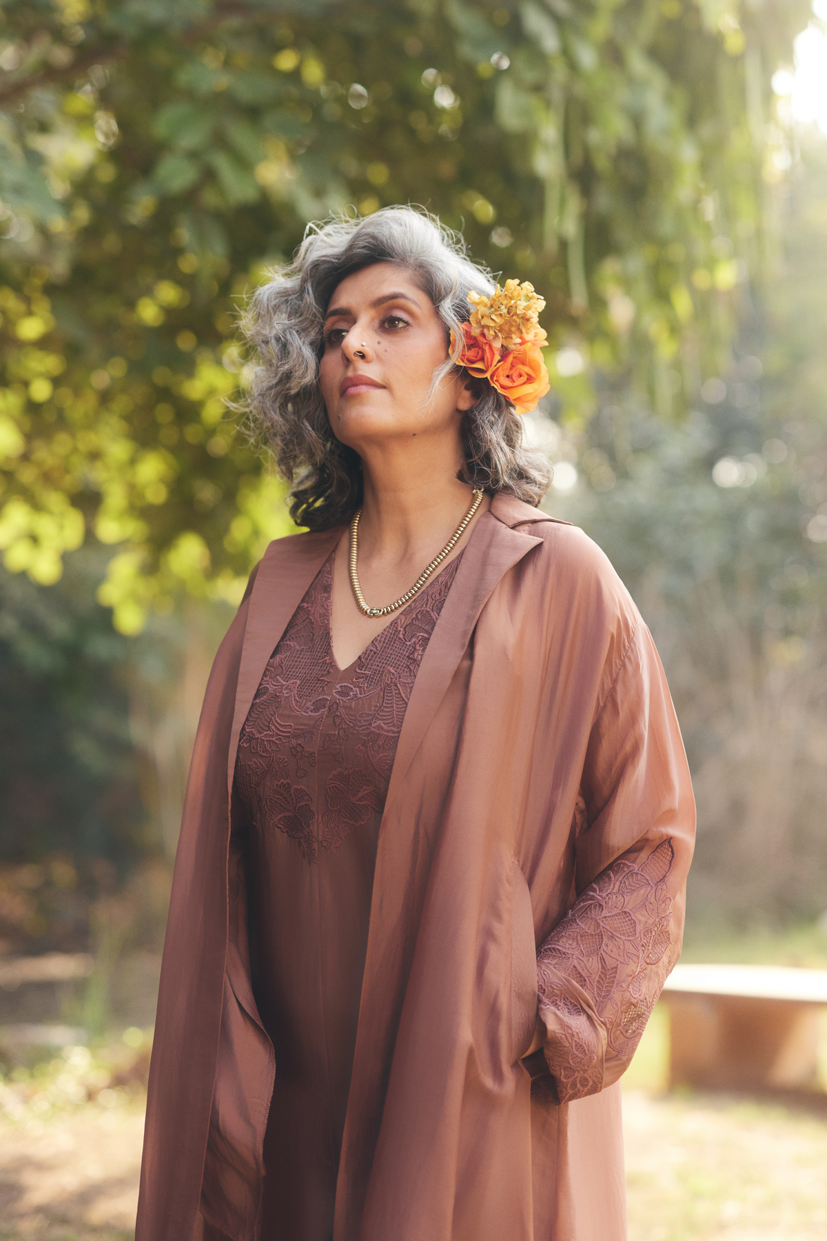 Mocha Brown Jumpsuit With Jacket