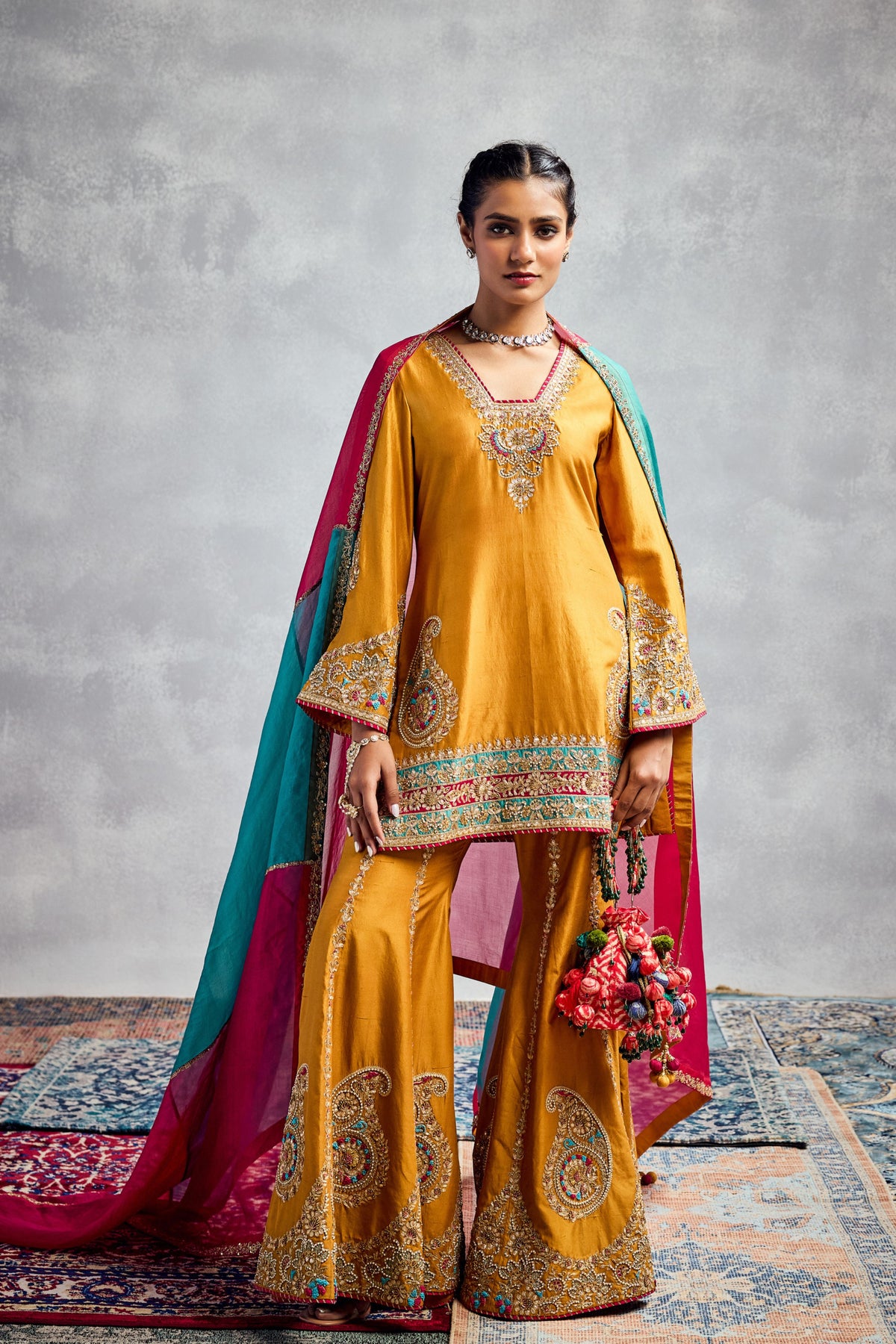 Mustard Kurta Set