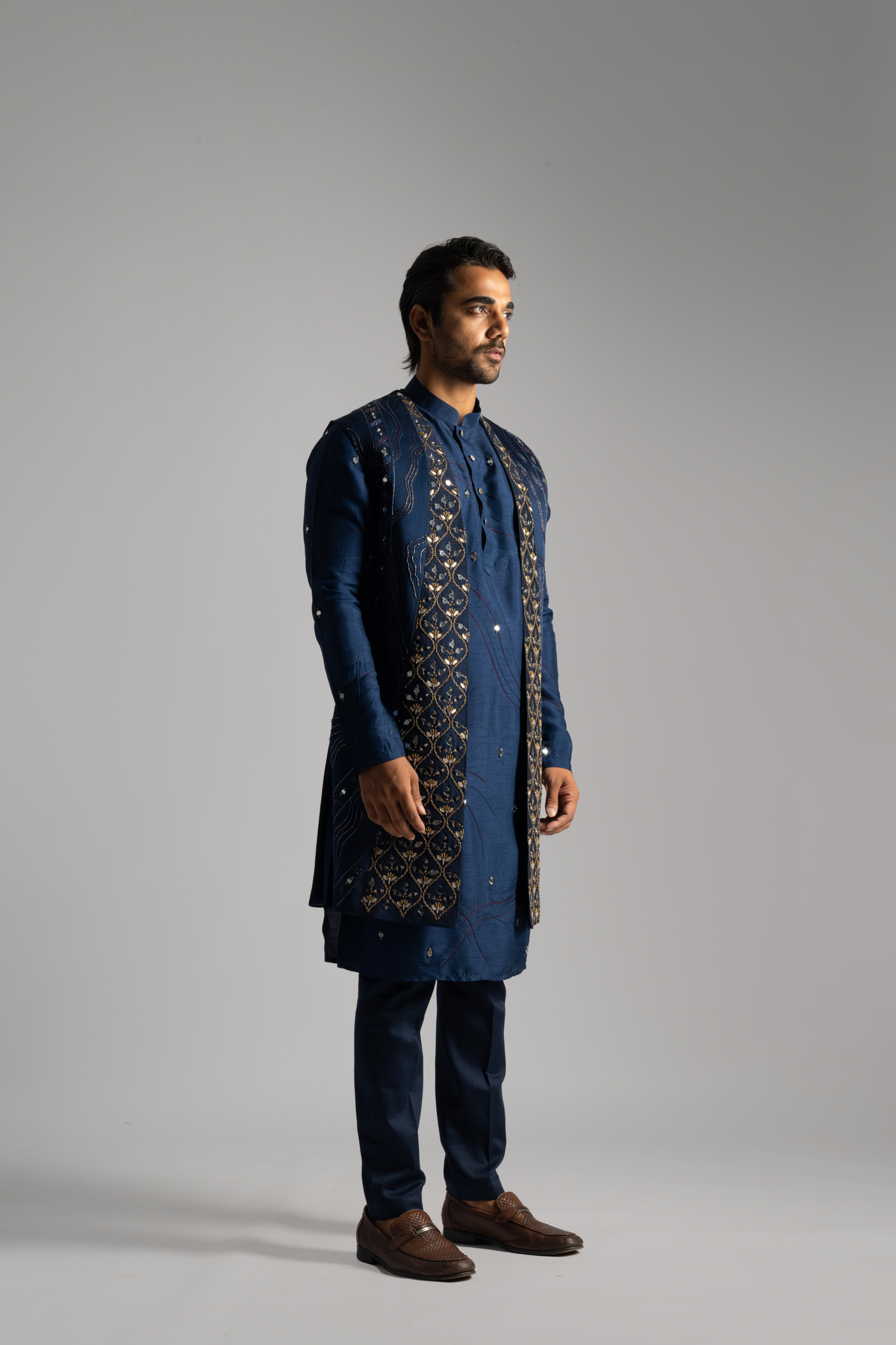 Long Open Kurta Set