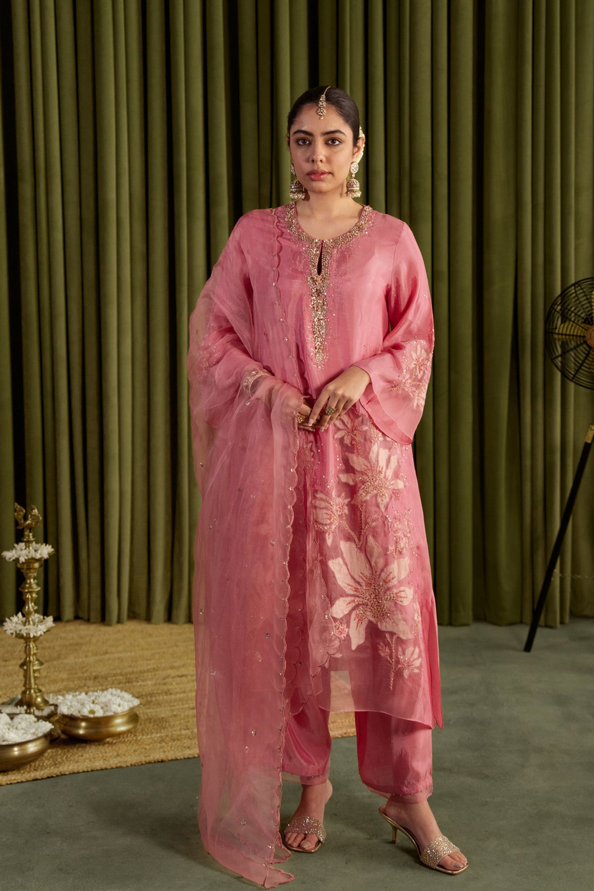Rose Pink Magnolia Kurta Set