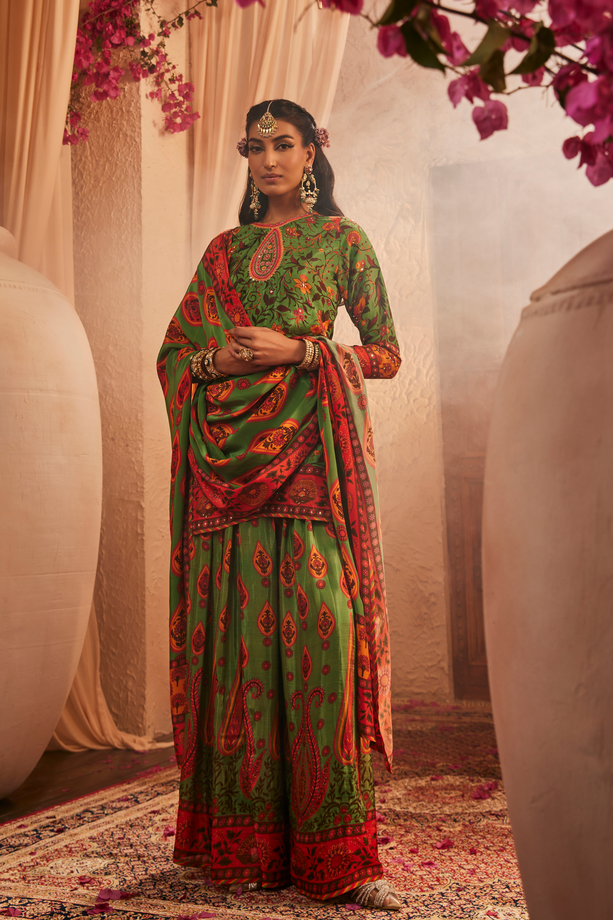 Ren Embroidered Sharara Set