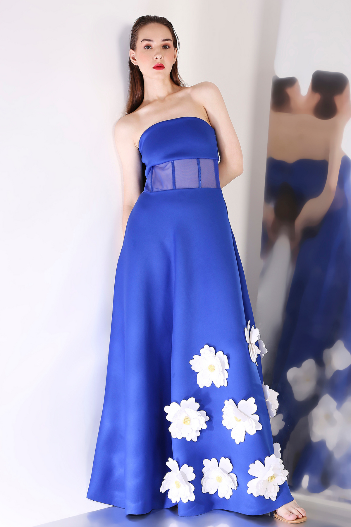 Royal Blue Applique Dress