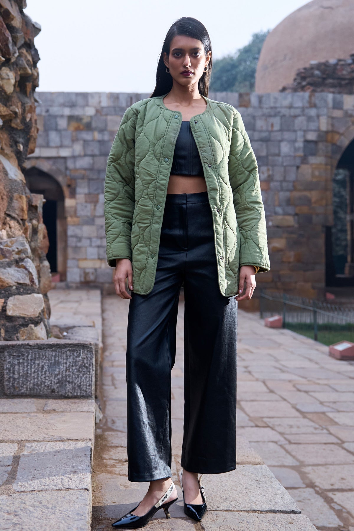 Green Quilted Jacket