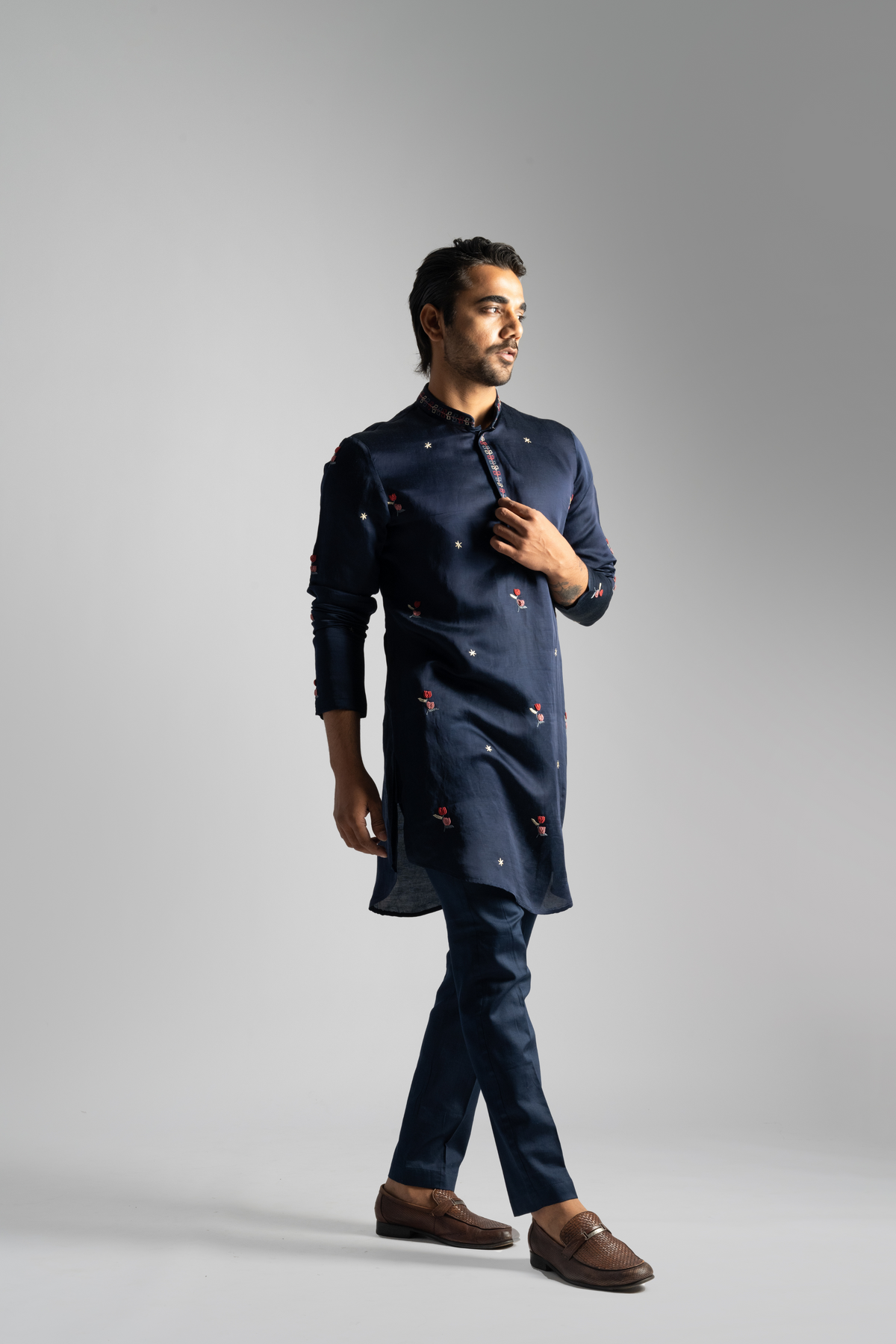 Navy Blue Kurta Set
