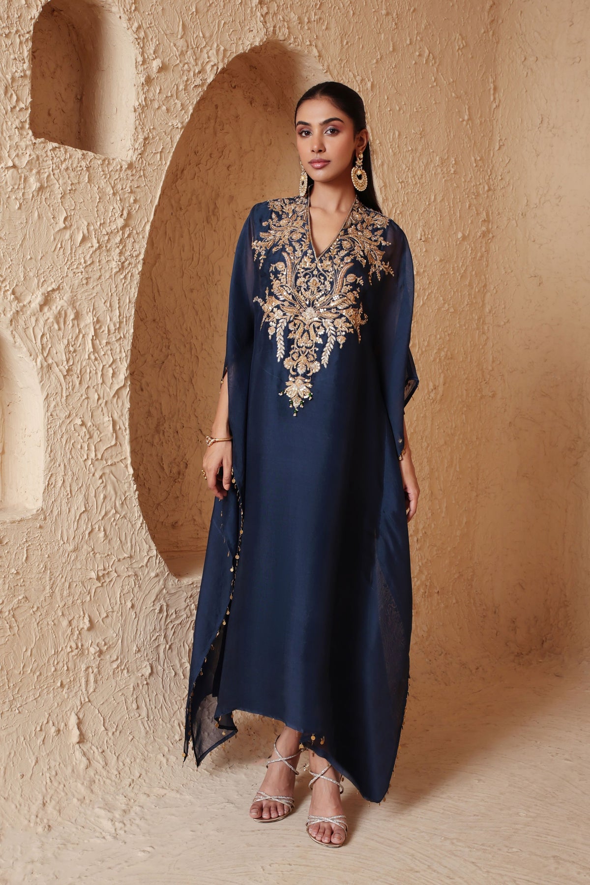 Blue Heavy Kaftan Set