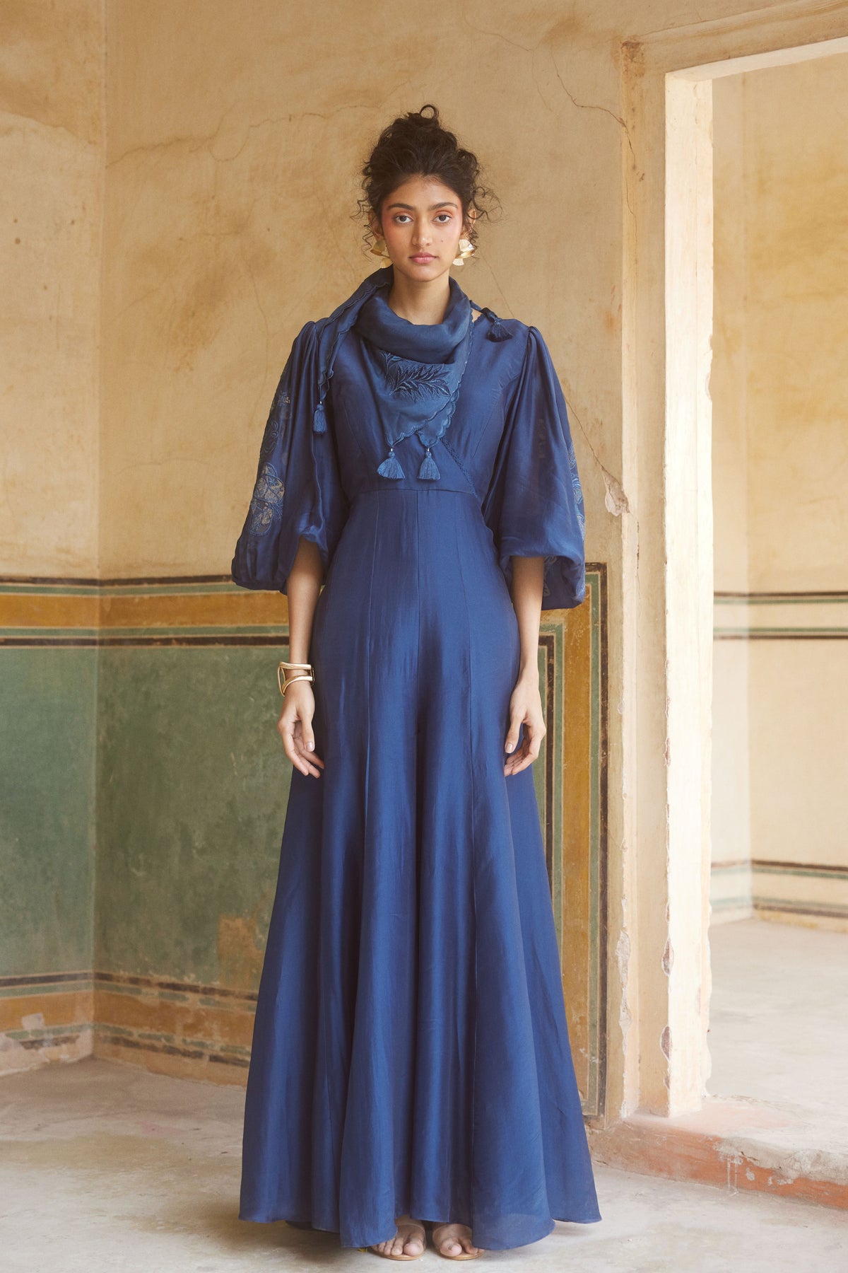 The Embroidered Blue Jumpsuit